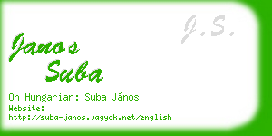 janos suba business card